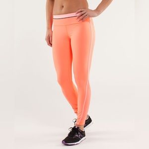 Lululemon Run Pace Pop Orange Leggings